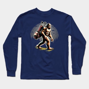 Golfing Bigfoot Long Sleeve T-Shirt